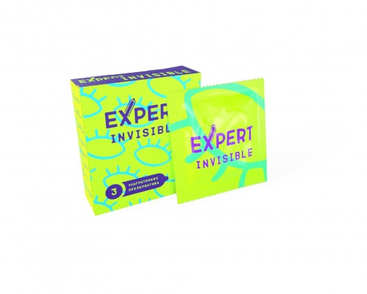 Ультратонкие презервативы Expert Invisible - 3 шт. - Expert - купить с доставкой в Саранске