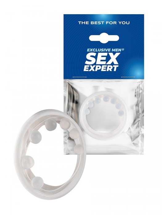 Эрекционное кольцо с мягкой стимулирующей насадкой - Sex Expert - в Саранске купить с доставкой