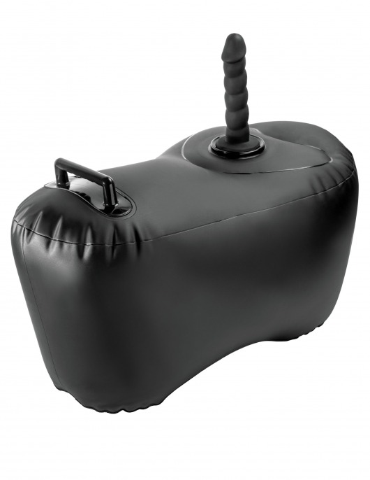 Черное надувное кресло с платформой для фиксации дилдо Body Dock Inflatable Love Seat - Pipedream - купить с доставкой в Саранске