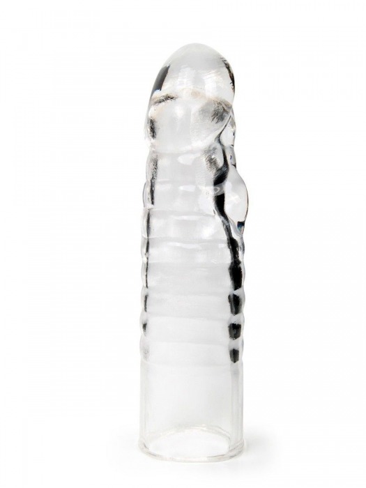 Прозрачная закрытая насадка на член - 15 см. - Sex Expert - в Саранске купить с доставкой