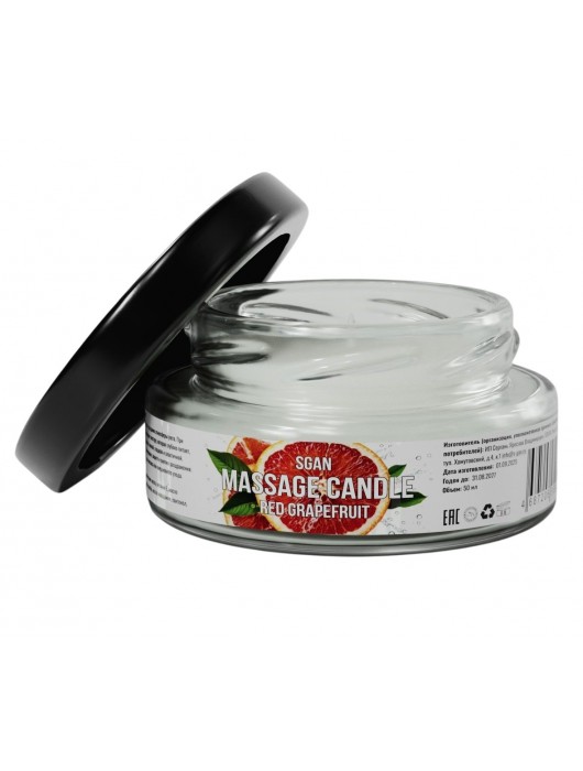 Массажная свеча «Красный грейпфрут» - 50 мл. - SGAN - купить с доставкой в Саранске