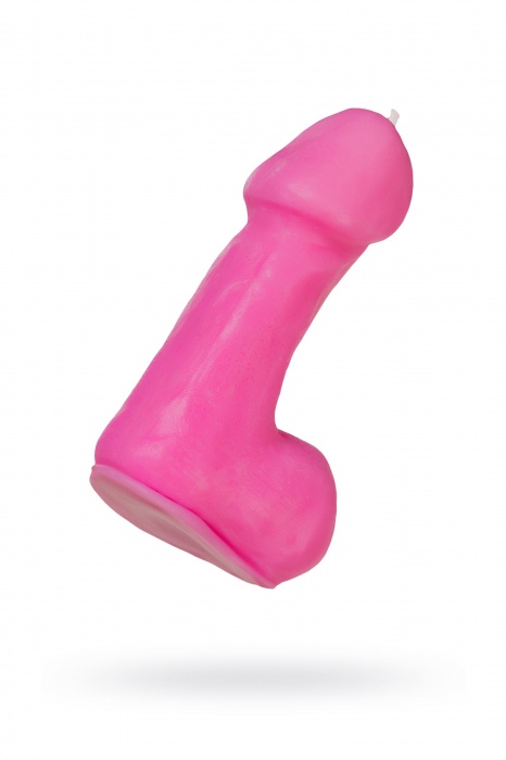 Розовая свеча в форме пениса - 47 гр. - Pecado - купить с доставкой в Саранске