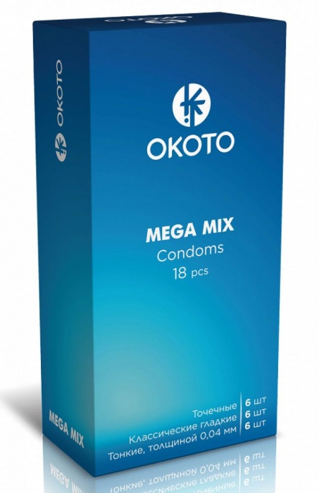 Презервативы OKOTO Mega Mix - 18 шт. - Sitabella - купить с доставкой в Саранске