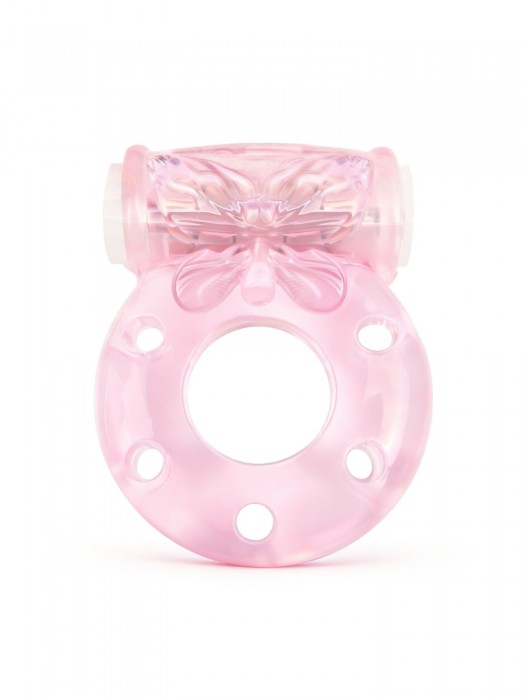 Розовое эрекционное виброкольцо с бабочкой - 1137 - в Саранске купить с доставкой