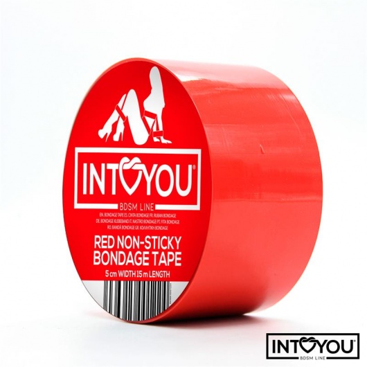 Красный скотч для фиксации Non-Sticky Bondage Tape - 15 м. - Intoyou - купить с доставкой в Саранске