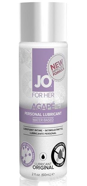 Лубрикант на водной основе для женщин JO AGAPE LUBRICANT ORIGINAL - 60 мл. - System JO - купить с доставкой в Саранске