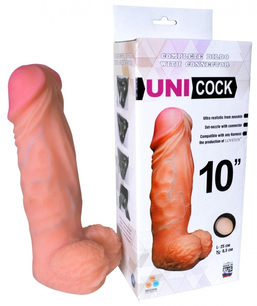 Фаллическая насадка Харнесс UNICOCK 10  - 25 см. - LOVETOY (А-Полимер) - купить с доставкой в Саранске