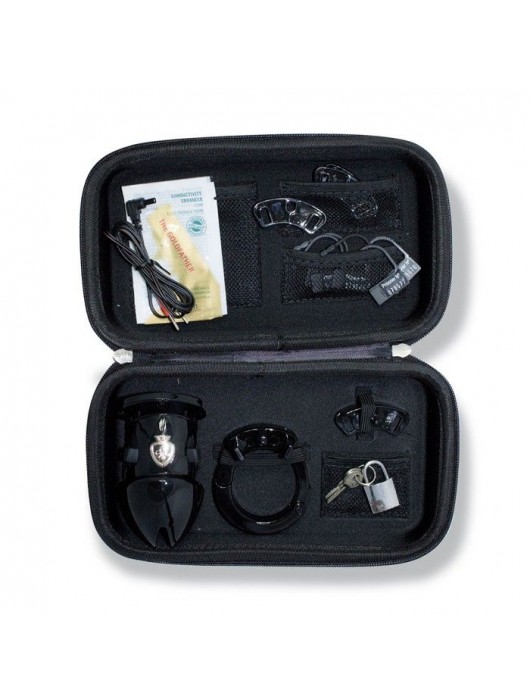 Пояс верности с электростимуляцией Mystim Pubic Enemy No1 Black Edition - MyStim - купить с доставкой в Саранске