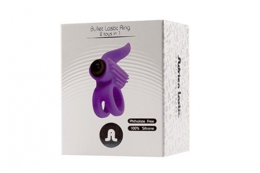 Эрекционное кольцо с подхватом мошонки и стимуляцией клитора Bullet Lastic Ring - Adrien Lastic - в Саранске купить с доставкой