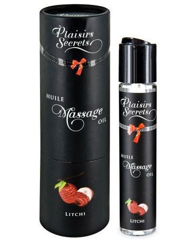 Массажное масло с ароматом личи Huile de Massage Gourmande Litchi - 59 мл. - Plaisir Secret - купить с доставкой в Саранске