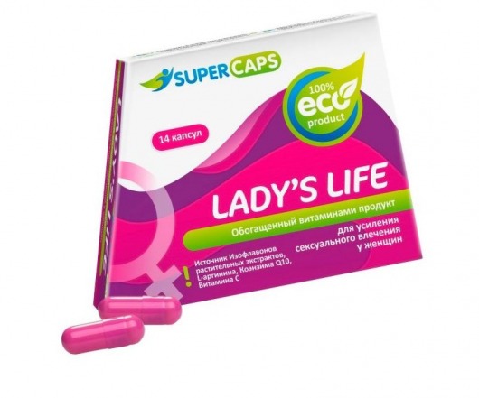 Возбуждающие капсулы Ladys Life - 14 капсул (0,35 гр.) - SuperCaps - купить с доставкой в Саранске