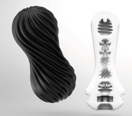Мастурбатор FLEX Rocky Black с плотным рельефом - Tenga - в Саранске купить с доставкой