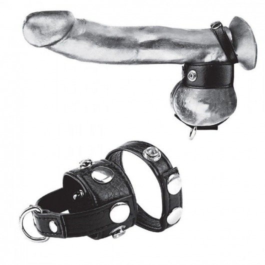 Утяжка для мошонки и пениса Cock Ring With 1  Ball Stretcher And Optional Weight Ring - BlueLine - купить с доставкой в Саранске