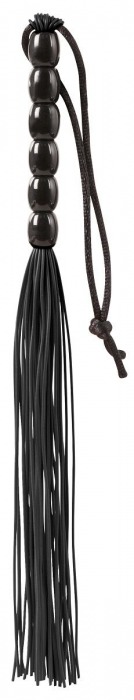 Чёрная мини-плеть из резины Rubber Mini Whip - 22 см. - Blush Novelties - купить с доставкой в Саранске