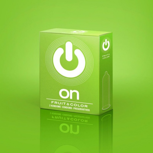 Цветные ароматизированные презервативы ON) Fruit   Color - 3 шт. - ON) - купить с доставкой в Саранске