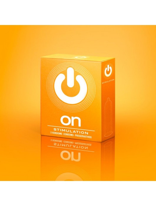 Презервативы ON) Stimulation с точками - 3 шт. - ON) - купить с доставкой в Саранске