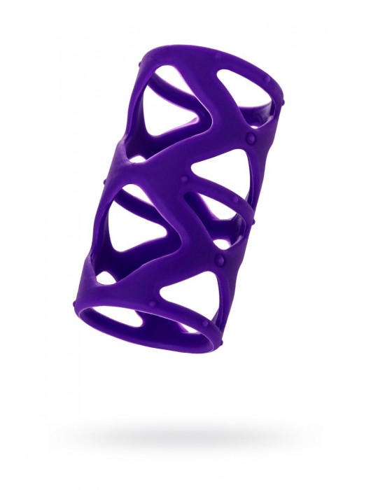 Фиолетовая насадка-сетка на пенис - 7,5 см. - A-toys - в Саранске купить с доставкой