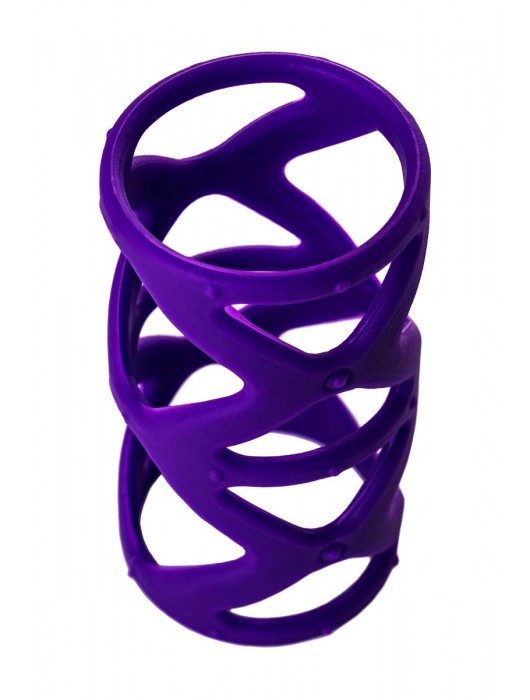 Фиолетовая насадка-сетка на пенис - 7,5 см. - A-toys - в Саранске купить с доставкой