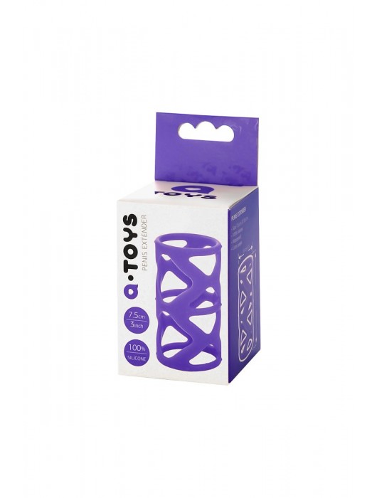 Фиолетовая насадка-сетка на пенис - 7,5 см. - A-toys - в Саранске купить с доставкой
