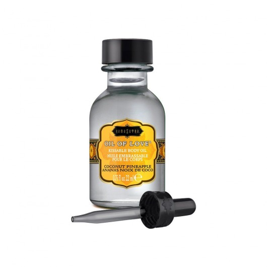 Масло для ласк с ароматом кокоса и ананаса Oil of Love Coconut Pineapple - 22 мл. - Kama Sutra - купить с доставкой в Саранске