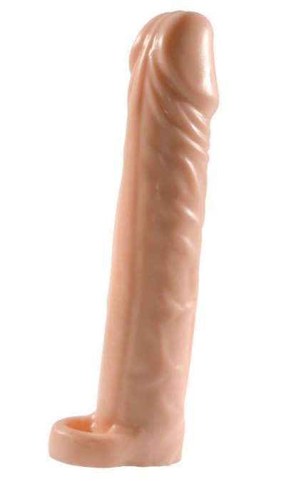 Телесная насадка-удлинитель Extension sleeve с подхватом - 17 см. - Sitabella - в Саранске купить с доставкой