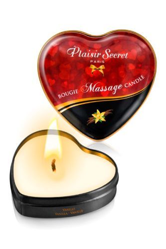 Массажная свеча с ароматом ванили Bougie Massage Candle - 35 мл. - Plaisir Secret - купить с доставкой в Саранске