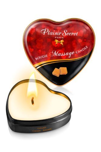 Массажная свеча с ароматом карамели Bougie Massage Candle - 35 мл. - Plaisir Secret - купить с доставкой в Саранске