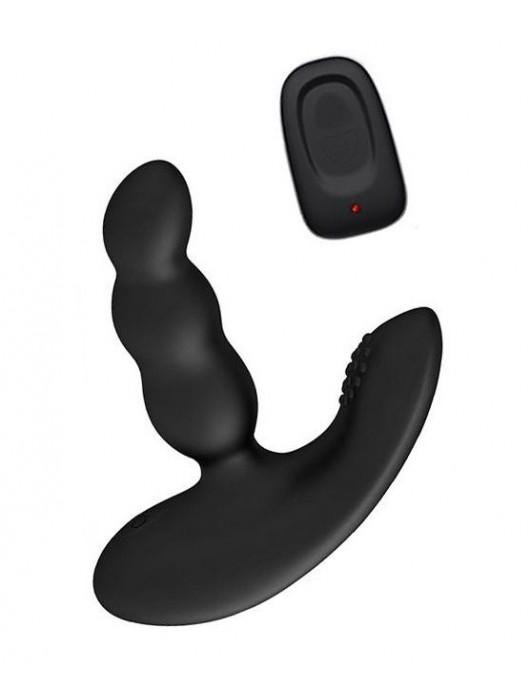 Черный силиконовый стимулятор простаты Levett Nitoc с пультом ДУ - Levett - в Саранске купить с доставкой