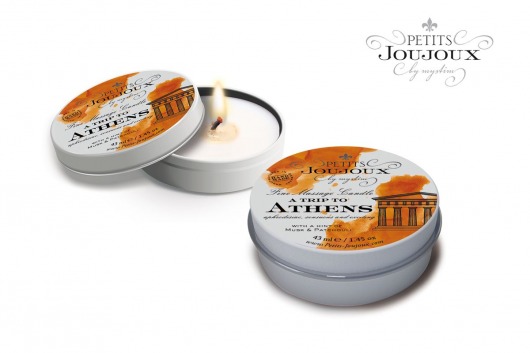 Массажная свеча Petits Joujoux Athens с ароматом муската и пачули - 33 гр. - MyStim - купить с доставкой в Саранске