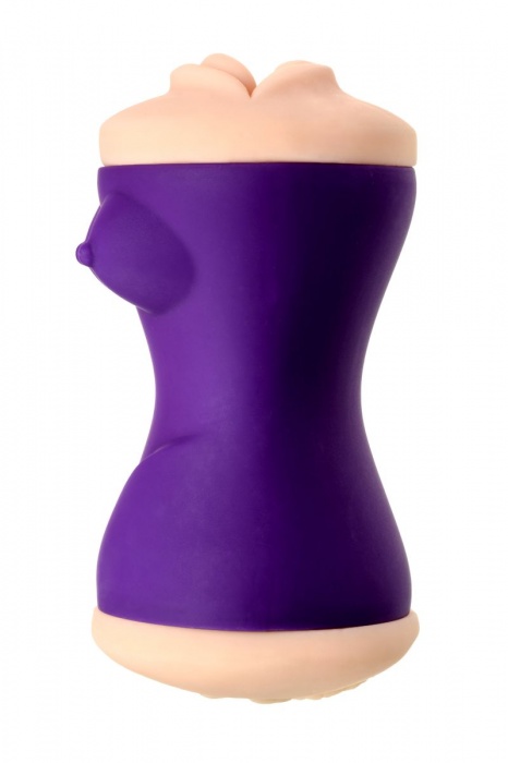 Двухсторонний мастурбатор JOS YARA в фиолетовой колбе - JOS - в Саранске купить с доставкой