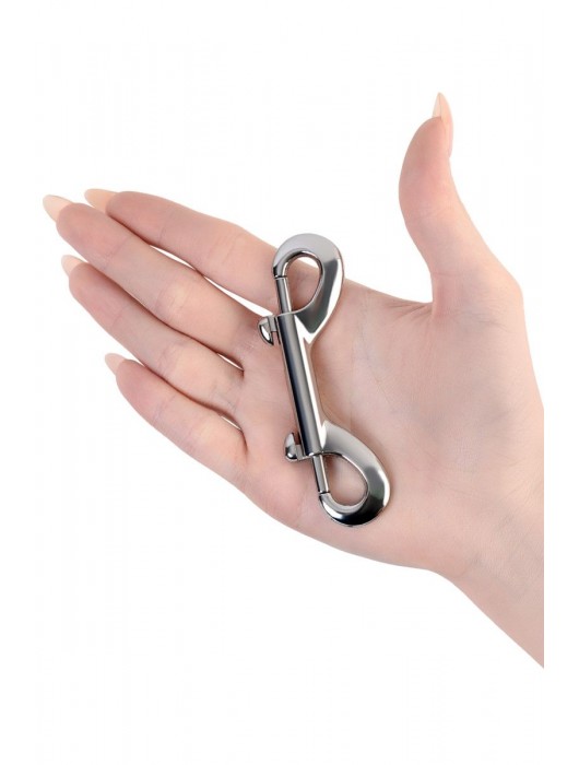 Серебристый двухсторонний карабин TOYFA Metal - ToyFa - купить с доставкой в Саранске