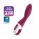 Малиновый вибромассажер для стимуляции G-точки Heated Thrill - 20,6 см. - Satisfyer купить в Саранске с доставкой в Orgasmix.ru Малиновый вибромассажер для стимуляции G-точки Heated Thrill - 20,6 см. - Satisfyer