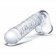 Прозрачный фаллоимитатор 8  Realistic Ribbed Glass Dildo - 20,3 см. - Glas