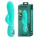 Бирюзовый вибратор-кролик с рёбрышками Prescott - 20 см. - Baile купить в Саранске с доставкой в Orgasmix.ru Бирюзовый вибратор-кролик с рёбрышками Prescott - 20 см. - Baile